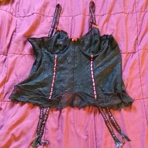 Bustier with garter straps